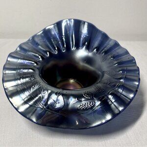 Fenton Carnival Glass Peacock Tail pattern bowl Antique